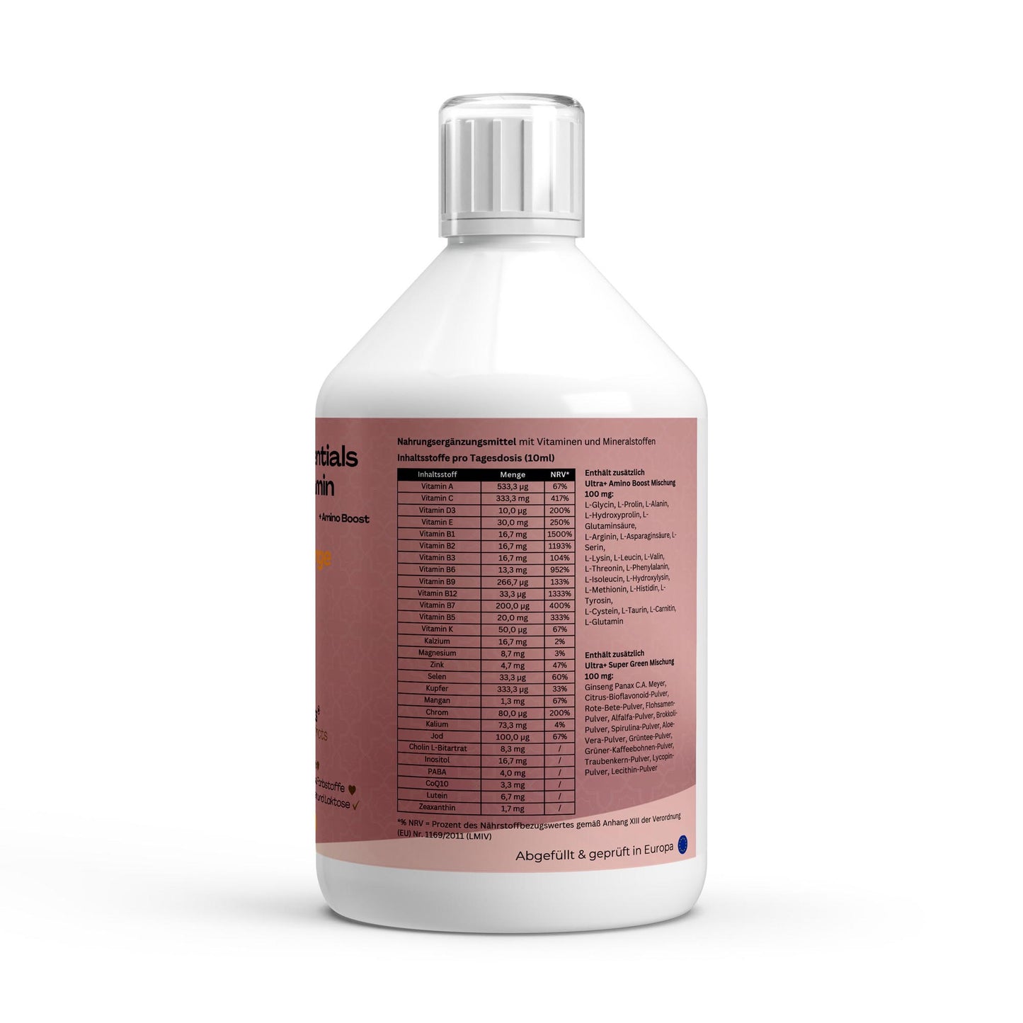 Ultra+ Essentials Multivitamin - Fresh Orange - 500ml