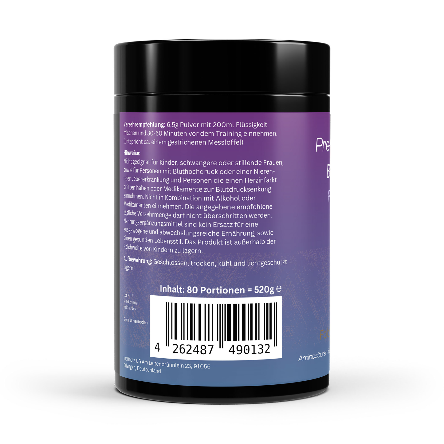 Pre-Workout Booster - 520g - Fruit Mix