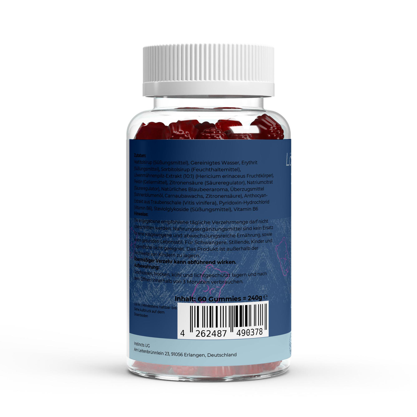 Löwenmähne Gummies - 60 Stk.