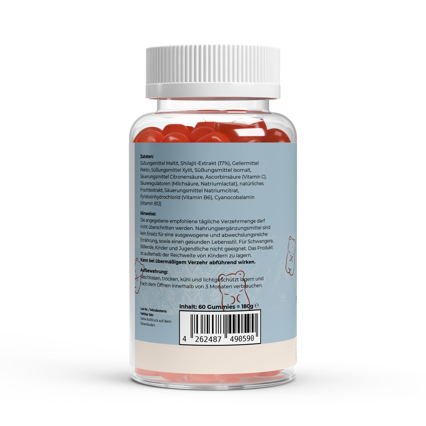 Premium Shilajit Gummies 1000 + Vitamin C,B6, B12 - 60 Stk