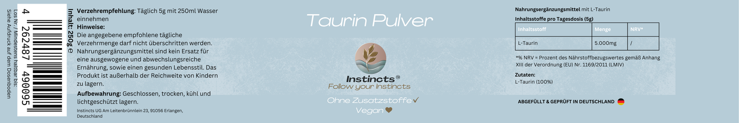 Taurin Pulver - 250g