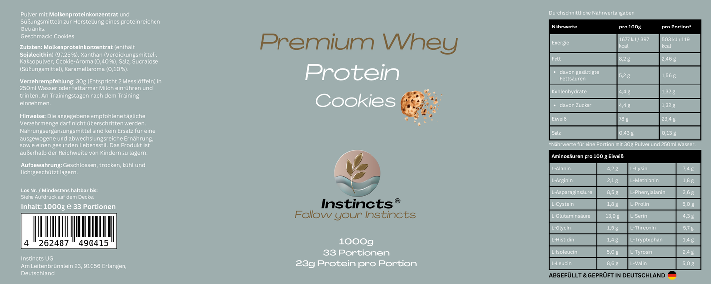 Premium Whey Protein Cookies - 1.000g