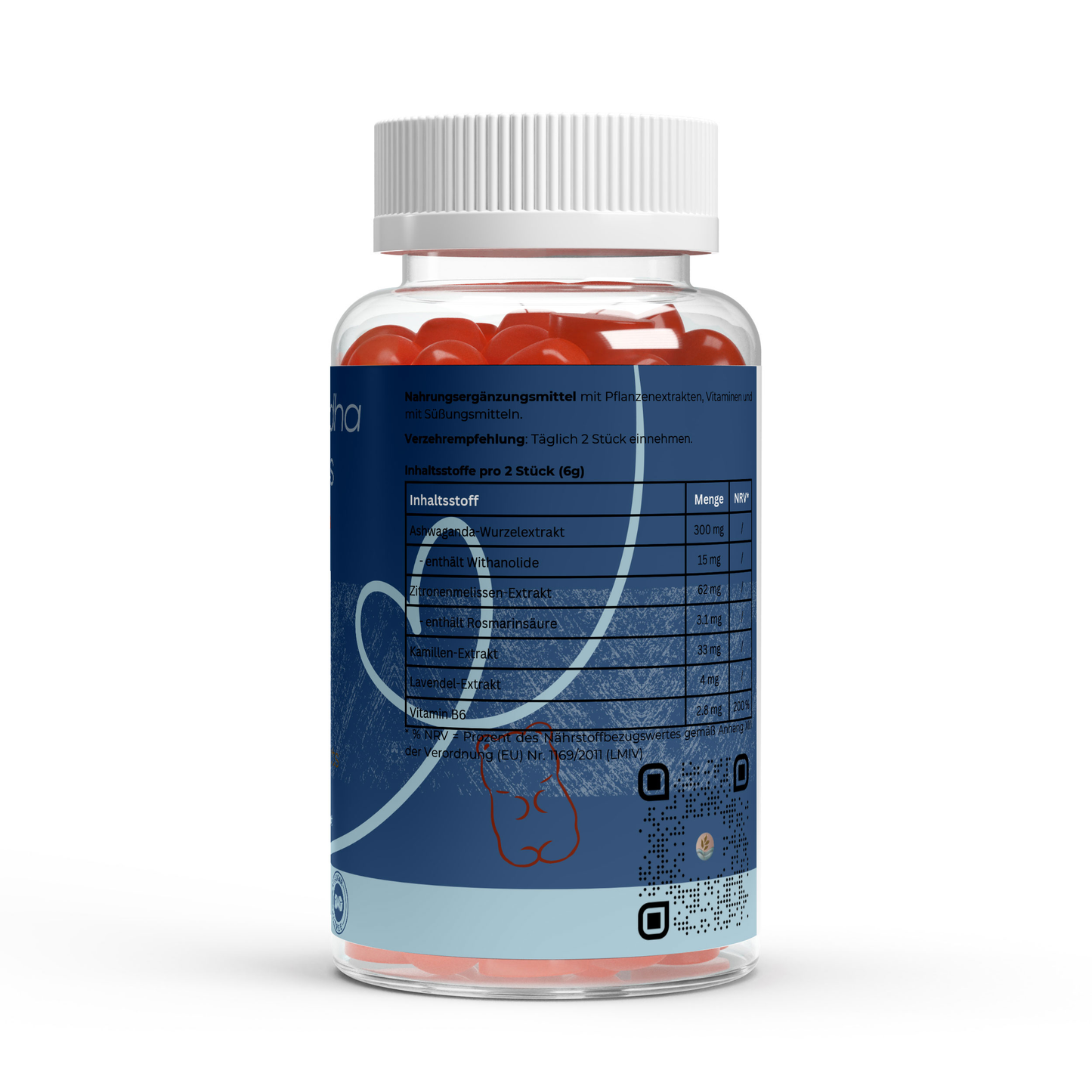 Premium Ashwagandha Gummies 300 + Vitamin B6,- 60 Stk