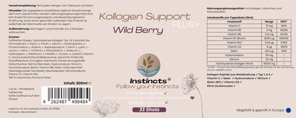 Kollagen Support PLUS+ Shots - Wild Berry  - 500ml