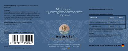Natrium Hydrogencarbonat - 120 Kapseln