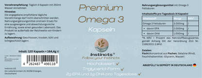 Premium Omega 3 - 120 Softgels