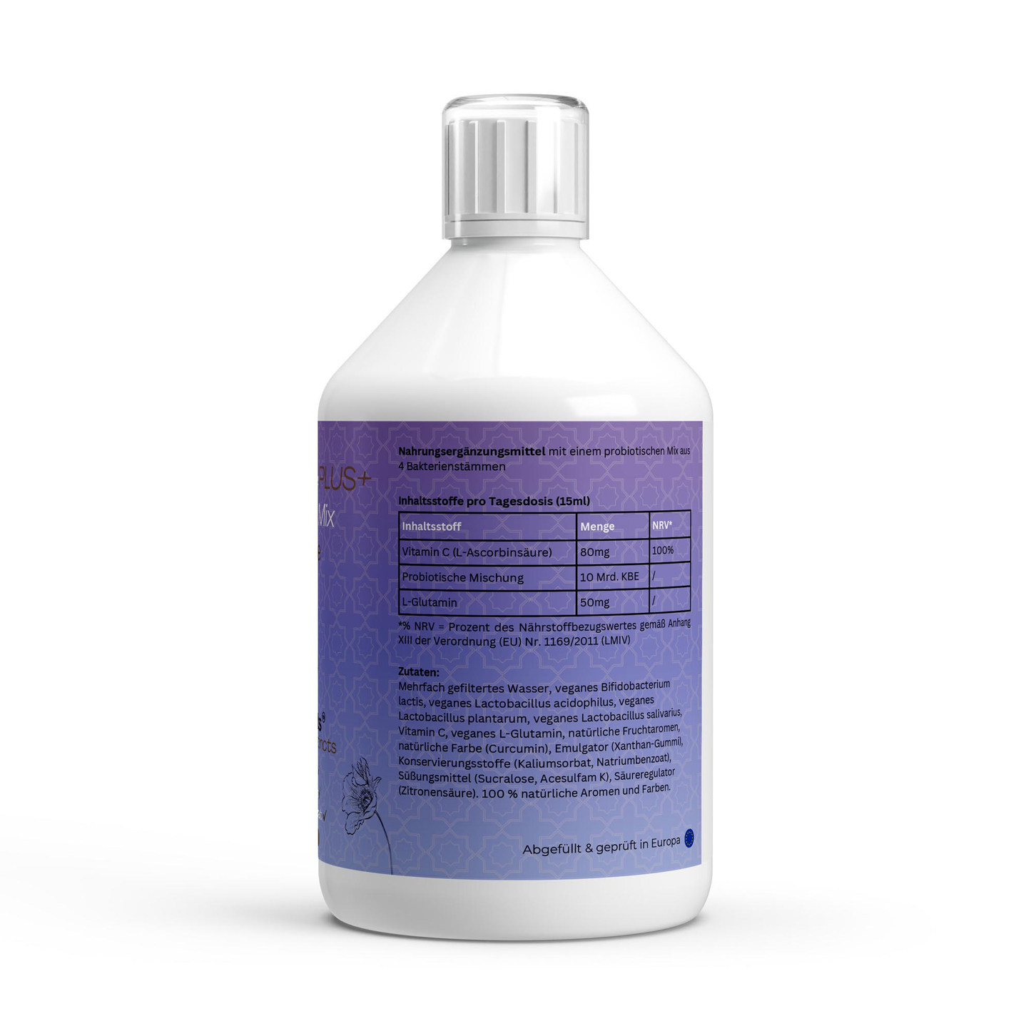 Vita Balance PLUS+  Probiotik Mix- mikroverkapselt - Zitrone - 500ml