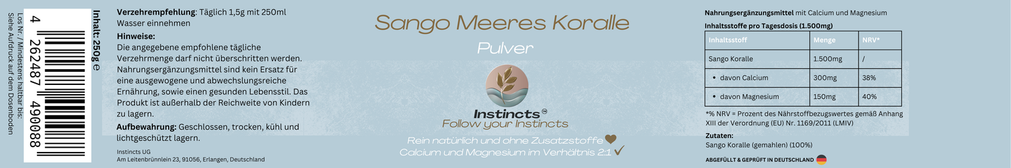 Sango Meeres Koralle Pulver - 250g
