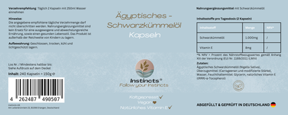 Ägyptisches Schwarzkümmelöl - 240 vegane Softgels