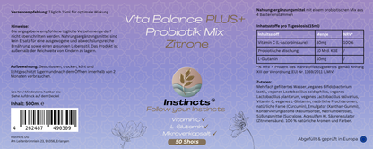Vita Balance PLUS+  Probiotik Mix- mikroverkapselt - Zitrone - 500ml
